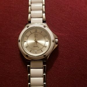 Silver and White watch for Women
